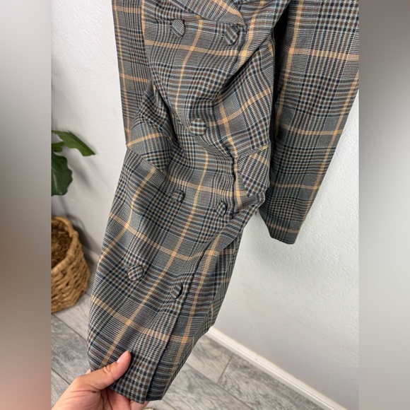 Lovers and Friends x Revolve Lara Blazer plaid Metallic Stripe Sparkle SuitDress - Picture 7 of 8